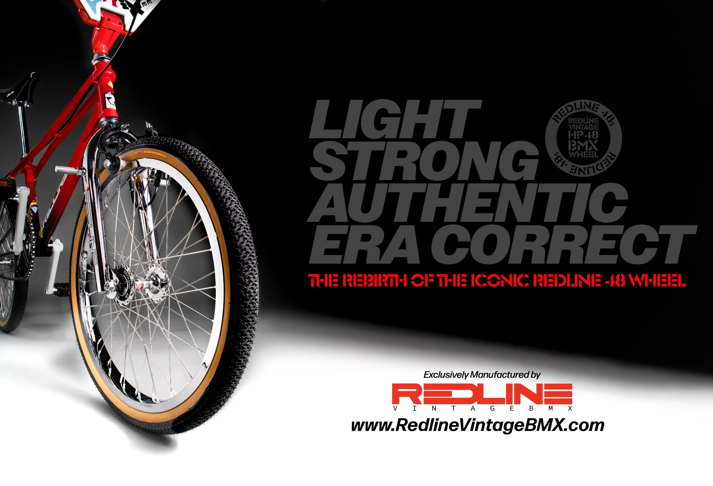 Redline Vintage 48 Wheels and Panaracer Freestyle Tires — Redline